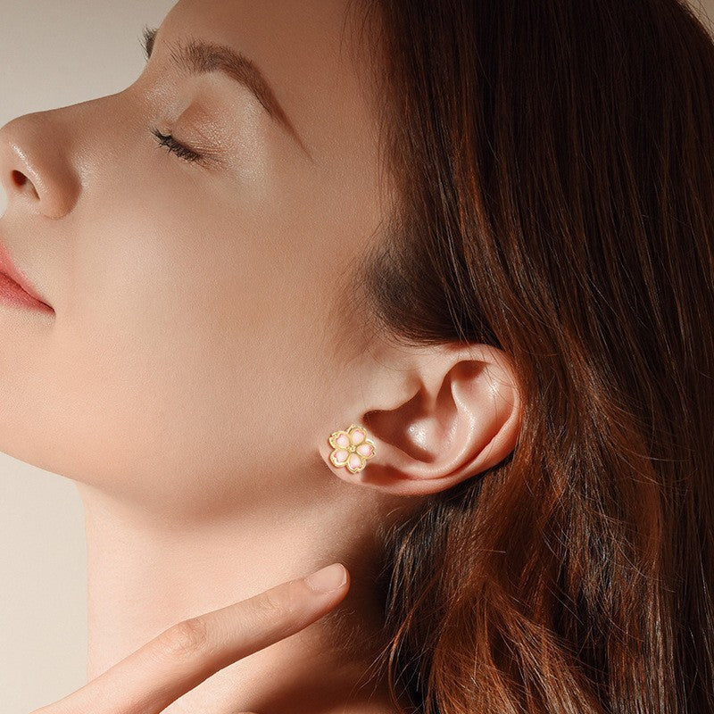 Double Layers Petal Stud Earrings