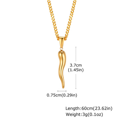 Chili Pendant Necklace (Gold)