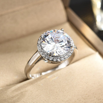 Round Zircon Open Ring