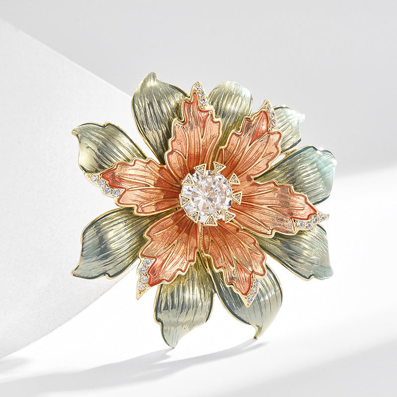 Fashion Enamel Flower Brooch