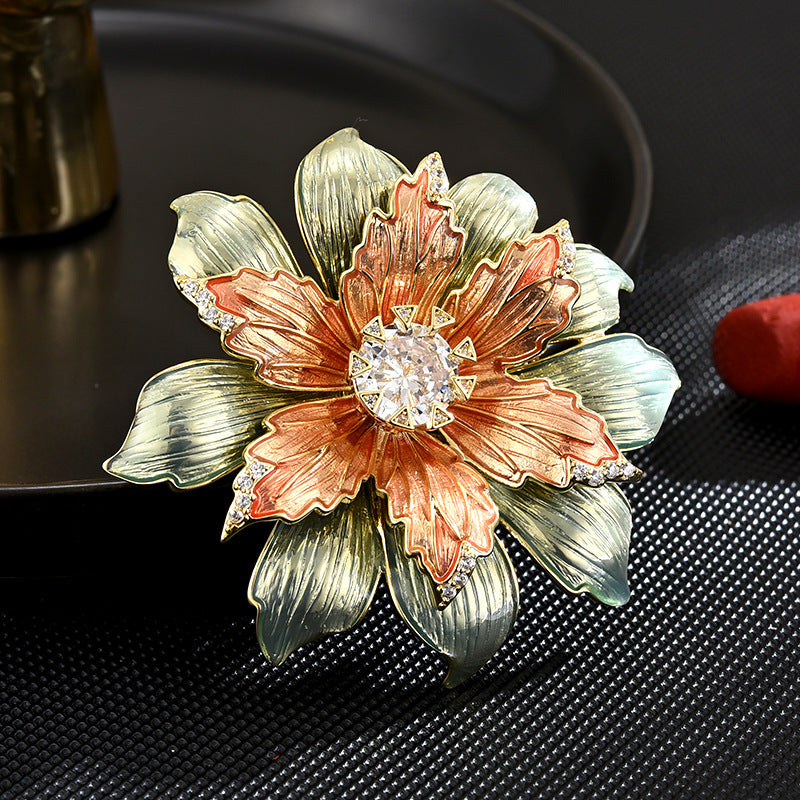 Fashion Enamel Flower Brooch