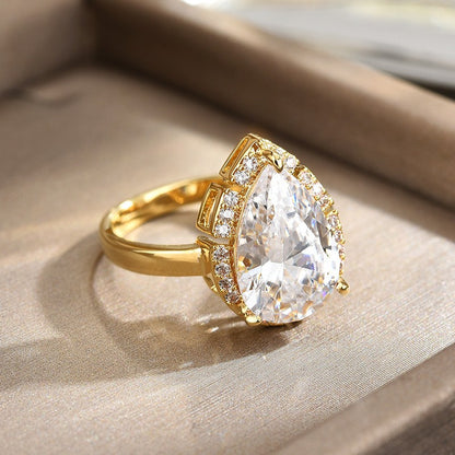 Oval Sapphire Zirconia Open Ring