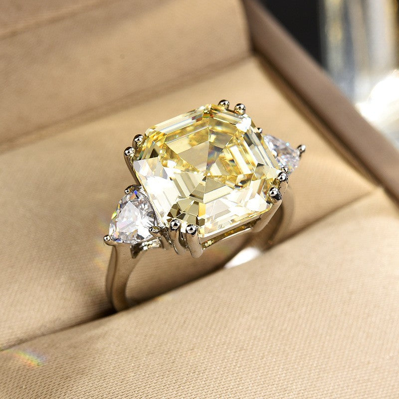 Square Sapphire Open Ring