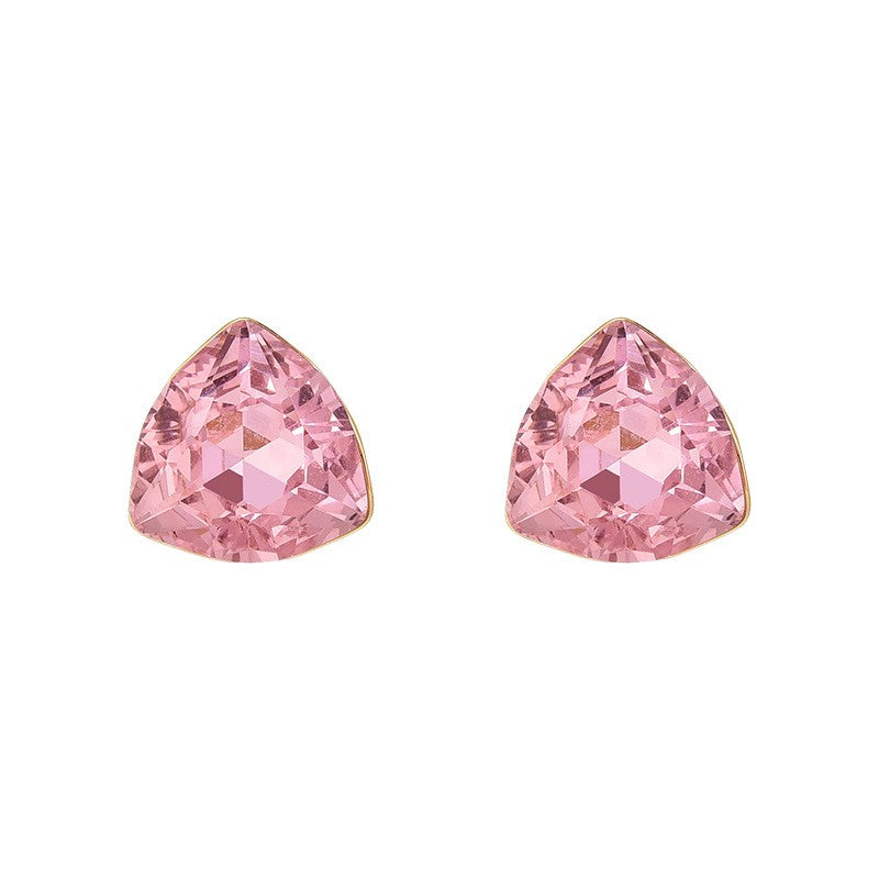 Tricone Crystal Stud Earrings