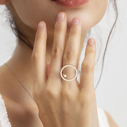 Sapphire Circle Open Ring