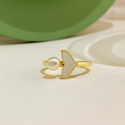 Mother of Pearl Mermaid Open Ring