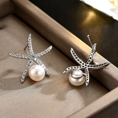 Freshwater Pearl Starfish Stud Earrings