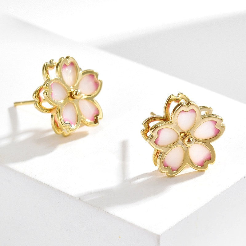 Double Layers Petal Stud Earrings