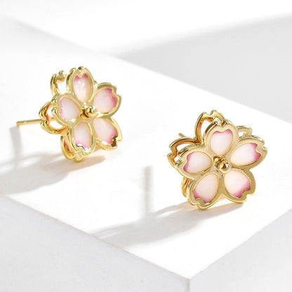 Double Layers Petal Stud Earrings