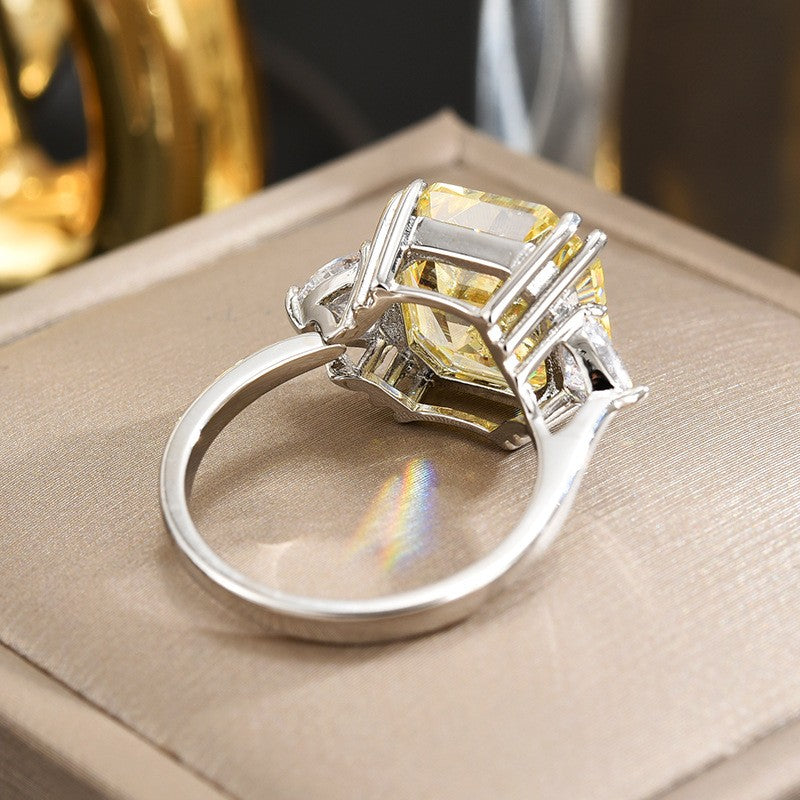 Square Sapphire Open Ring