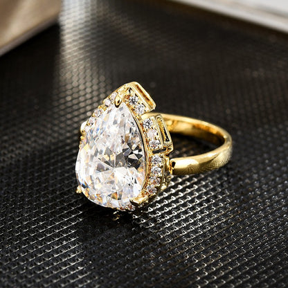 Oval Sapphire Zirconia Open Ring