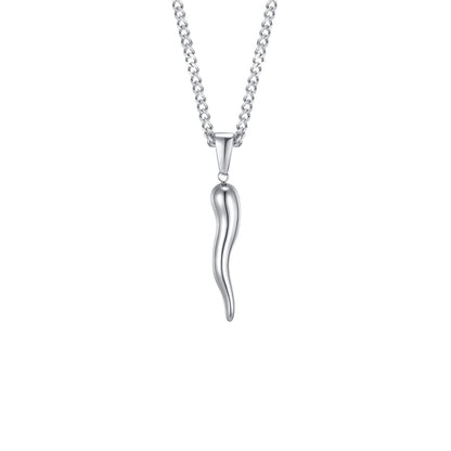 Chili Pendant Necklace (Silver)