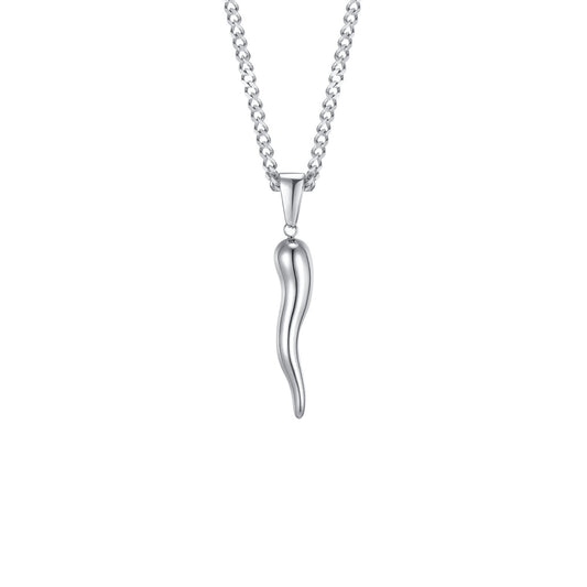 Chili Pendant Necklace (Silver)