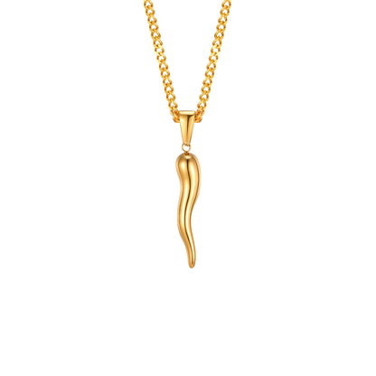 Chili Pendant Necklace (Gold)