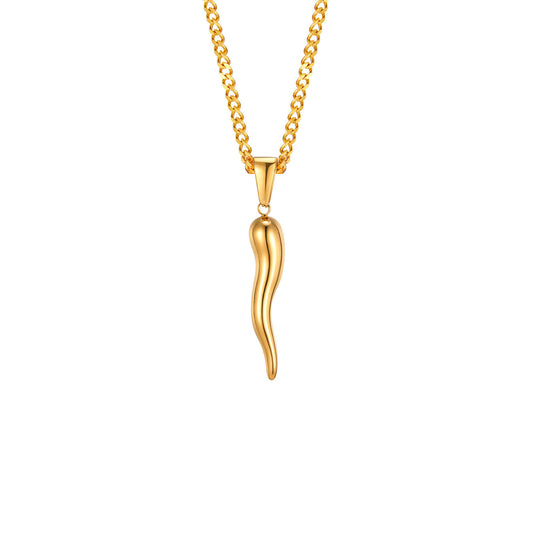 Chili Pendant Necklace (Gold)