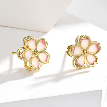 Double Layers Petal Stud Earrings
